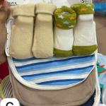 Baby bib and shoe socks