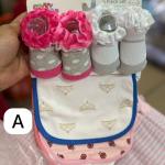 Baby bib and shoe socks